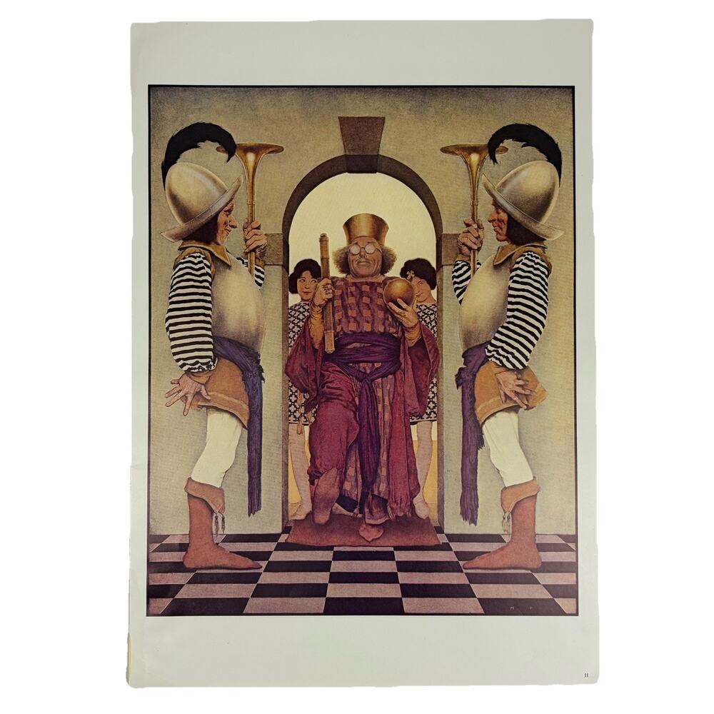 VTG Maxfield Parrish Knave Of Hearts Collection Unframed Lithograph Print 11x16”
